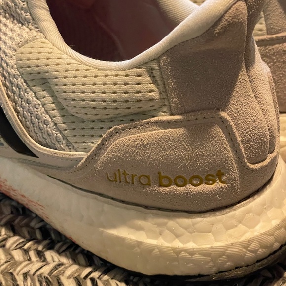 Adidas Ultra Boost White and Red Sneakers - lightly worn - Picture 4 of 8